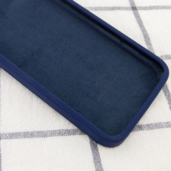 Silicone Case Square Full Camera Protective (AA) NOLOGO для Apple iPhone XR (6.1") Темно-синий / Midnight blue