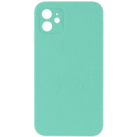 Чохол Silicone Case Square Full Camera Protective (AA) NOLOGO для Apple iPhone 11 (6.1") Бірюзовий / Turquoise