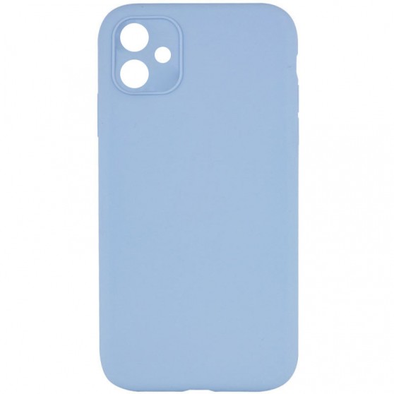 Silicone Case Square Full Camera Protective (AA) NOLOGO для Apple iPhone 11 (6.1") Голубой / Lilac Blue