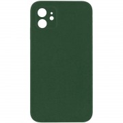 Silicone Case Square Full Camera Protective (AA) NOLOGO для Apple iPhone 11 (6.1") Зеленый / Army green