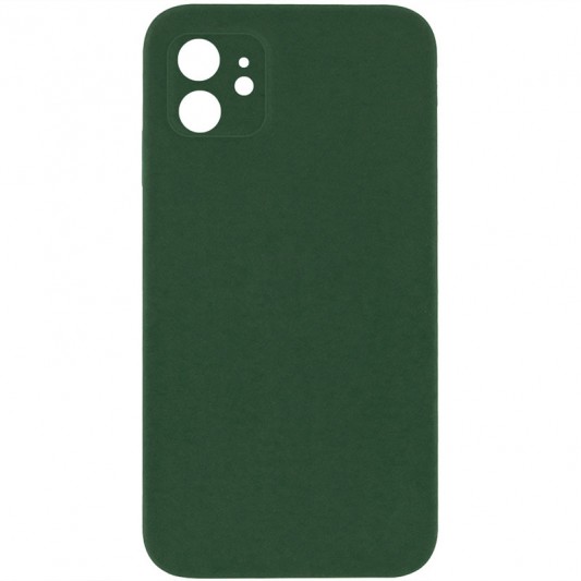 Silicone Case Square Full Camera Protective (AA) NOLOGO для Apple iPhone 11 (6.1") Зеленый / Army green
