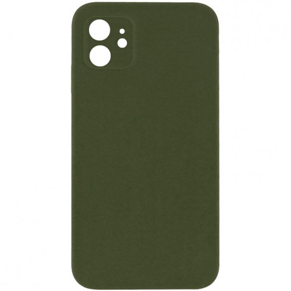 Silicone Case Square Full Camera Protective (AA) NOLOGO для Apple iPhone 11 (6.1") Зелений / Cyprus Green