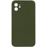 Silicone Case Square Full Camera Protective (AA) NOLOGO для Apple iPhone 11 (6.1") Зеленый / Dark Olive