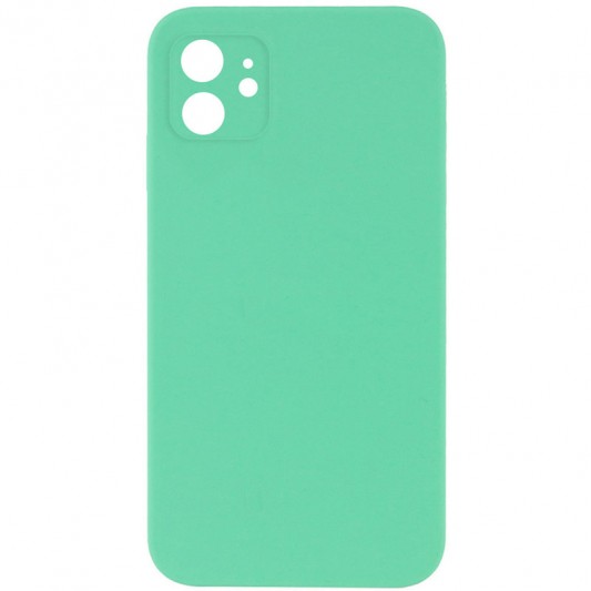 Silicone Case Square Full Camera Protective (AA) NOLOGO для Apple iPhone 11 (6.1") Зеленый / Spearmint