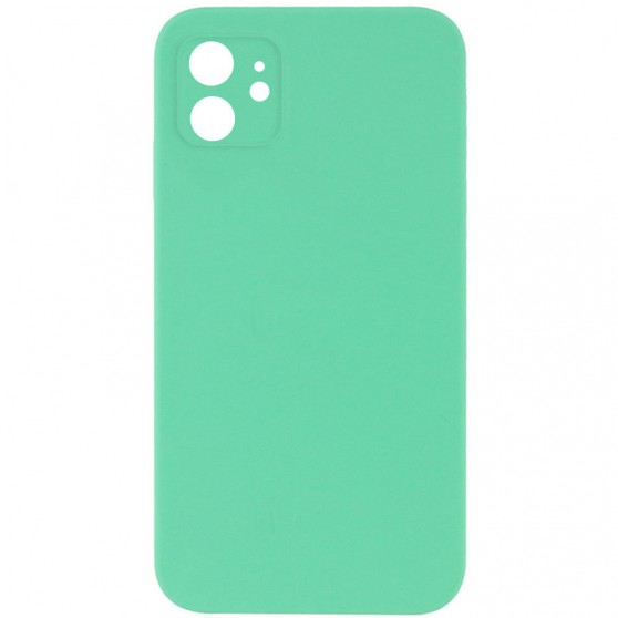 Silicone Case Square Full Camera Protective (AA) NOLOGO для Apple iPhone 11 (6.1") Зеленый / Spearmint
