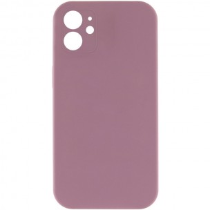 Silicone Case Square Full Camera Protective (AA) NOLOGO для Apple iPhone 11 (6.1") Ліловий / Lilac Pride