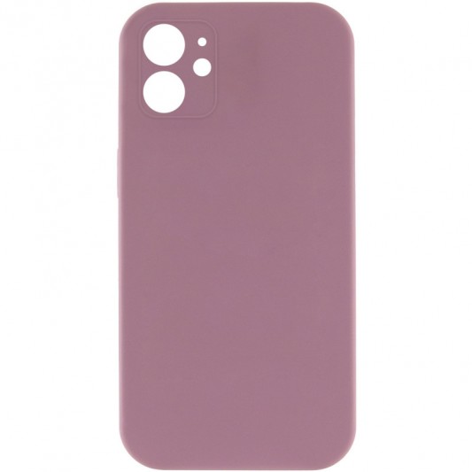 Silicone Case Square Full Camera Protective (AA) NOLOGO для Apple iPhone 11 (6.1") Лиловый / Lilac Pride