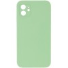 Silicone Case Square Full Camera Protective (AA) NOLOGO для Apple iPhone 11 (6.1") Мятный / Mint