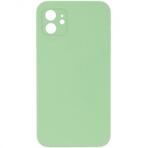 Чохол Silicone Case Square Full Camera Protective (AA) NOLOGO для Apple iPhone 11 (6.1") М'ятний / Mint