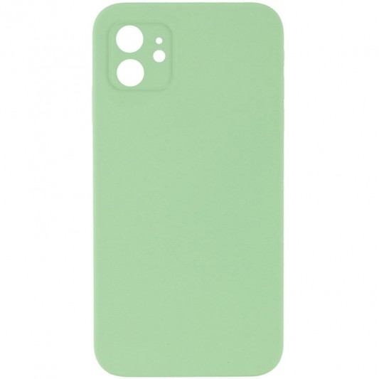 Silicone Case Square Full Camera Protective (AA) NOLOGO для Apple iPhone 11 (6.1") Мятный / Mint