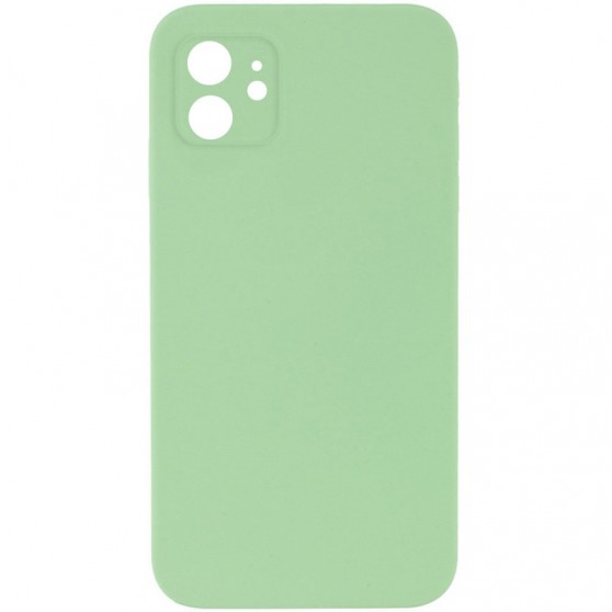 Silicone Case Square Full Camera Protective (AA) NOLOGO для Apple iPhone 11 (6.1") Мятный / Mint