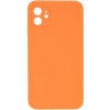 Silicone Case Square Full Camera Protective (AA) NOLOGO для Apple iPhone 11 (6.1") Помаранчевий / Papaya