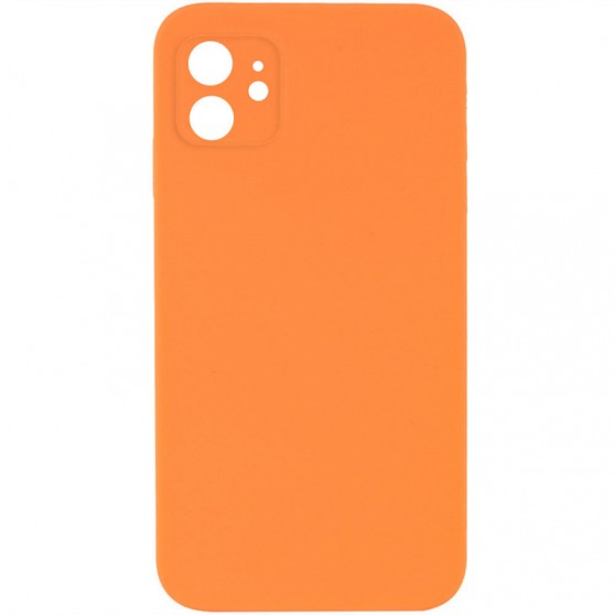 Silicone Case Square Full Camera Protective (AA) NOLOGO для Apple iPhone 11 (6.1") Оранжевый / Papaya