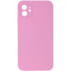 Silicone Case Square Full Camera Protective (AA) NOLOGO для Apple iPhone 11 (6.1") Розовый / Light pink