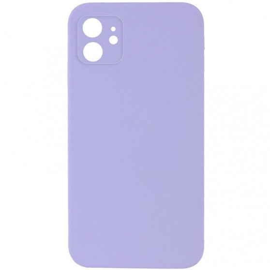 Silicone Case Square Full Camera Protective (AA) NOLOGO для Apple iPhone 11 (6.1") Сиреневый / Dasheen
