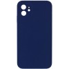 Silicone Case Square Full Camera Protective (AA) NOLOGO для Apple iPhone 11 (6.1") Темно-синий / Midnight blue
