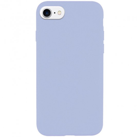 Чехол Silicone Case Full Protective (AA) NO LOGO для Apple iPhone SE (2020) Голубой / Lilac Blue