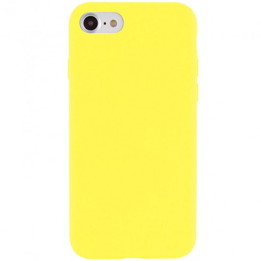 Чехол Silicone Case Full Protective (AA) NO LOGO для Apple iPhone SE (2020) Желтый / Yellow