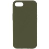 Чохол Silicone Case Full Protective (AA) NO LOGO для Apple iPhone SE (2020) Зелений / Dark Olive