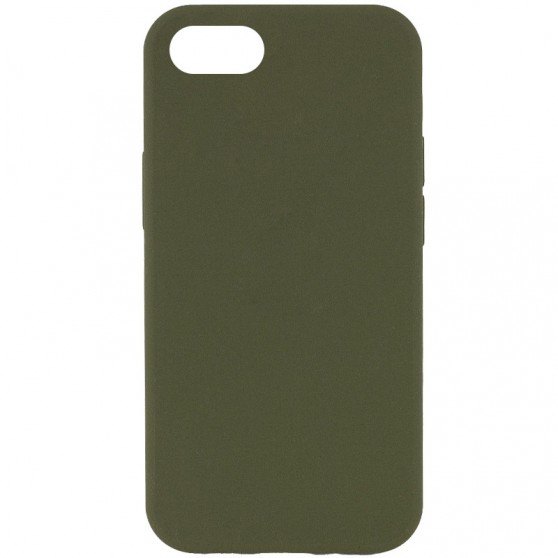 Чехол Silicone Case Full Protective (AA) NO LOGO для Apple iPhone SE (2020) Зеленый / Dark Olive