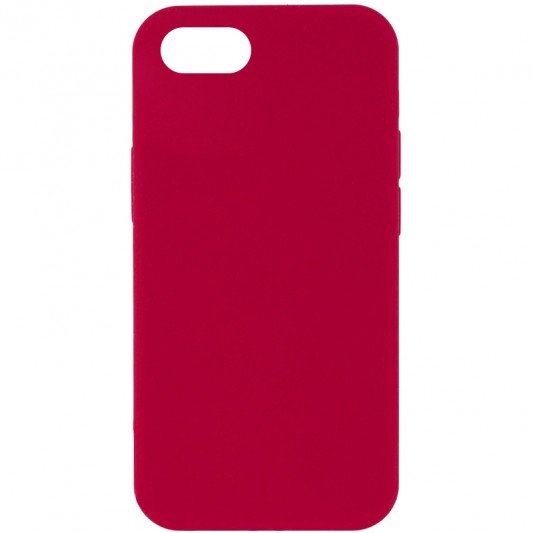 Чехол Silicone Case Full Protective (AA) NO LOGO для Apple iPhone SE (2020) Красный / Rose Red
