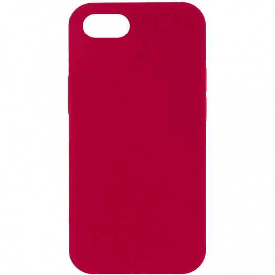 Чехол Silicone Case Full Protective (AA) NO LOGO для Apple iPhone SE (2020) Красный / Rose Red