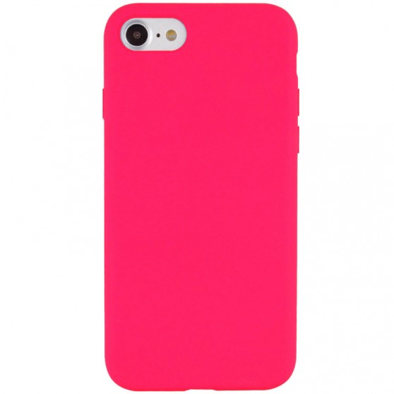 Чехол Silicone Case Full Protective (AA) NO LOGO для Apple iPhone SE (2020) Розовый / Barbie pink