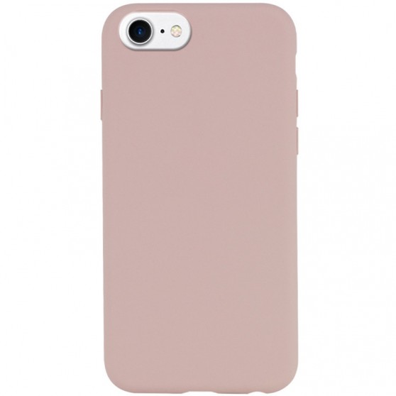 Чехол Silicone Case Full Protective (AA) NO LOGO для Apple iPhone SE (2020) Розовый / Pink Sand