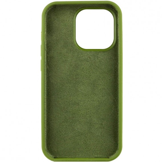 Чохол Silicone Case Full Protective (AA) NO LOGO для Apple iPhone 14 Pro (6.1") Зелений / Dark Olive - зображення 1 