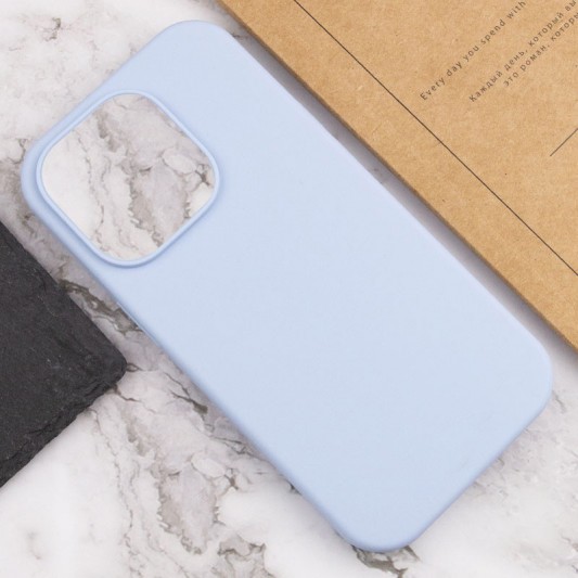 Чохол Silicone Case Full Protective (AA) NO LOGO для Apple iPhone 14 Pro Max (6.7") Блакитний / Lilac Blue - зображення 3 