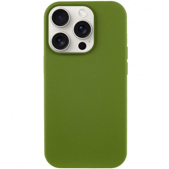 Чехол Silicone Case Full Protective (AA) NO LOGO для Apple iPhone 14 Pro Max (6.7") Зеленый / Dark Olive