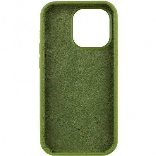 Чохол Silicone Case Full Protective (AA) NO LOGO для Apple iPhone 14 Pro Max (6.7") Зелений / Dark Olive - зображення 1 