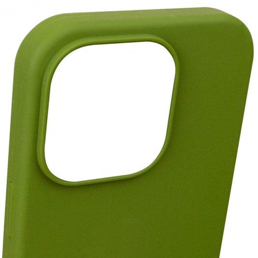 Чохол Silicone Case Full Protective (AA) NO LOGO для Apple iPhone 14 Pro Max (6.7") Зелений / Dark Olive - зображення 3 
