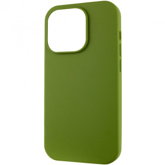 Чохол Silicone Case Full Protective (AA) NO LOGO для Apple iPhone 14 Pro Max (6.7") Зелений / Dark Olive - зображення 4 