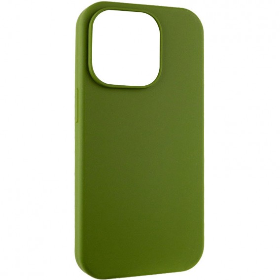 Чехол Silicone Case Full Protective (AA) NO LOGO для Apple iPhone 14 Pro Max (6.7") Зеленый / Dark Olive