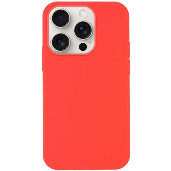 Чехол Silicone Case Full Protective (AA) NO LOGO для Apple iPhone 15 Pro (6.1") Арбузный / Watermelon red