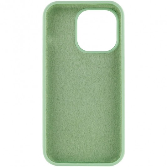 Чехол Silicone Case Full Protective (AA) NO LOGO для Apple iPhone 15 Pro (6.1") Зеленый / Pistachio - изображение 2