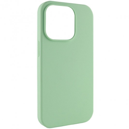 Чехол Silicone Case Full Protective (AA) NO LOGO для Apple iPhone 15 Pro (6.1") Зеленый / Pistachio - изображение 5