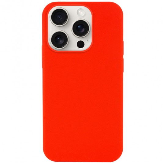 Чехол Silicone Case Full Protective (AA) NO LOGO для Apple iPhone 15 Pro (6.1") Красный / Red