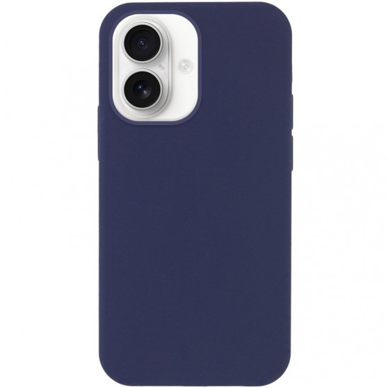 Чехол Silicone Case Full Protective (AA) NO LOGO для Apple iPhone 16 (6.1") Темно-синий / Midnight blue