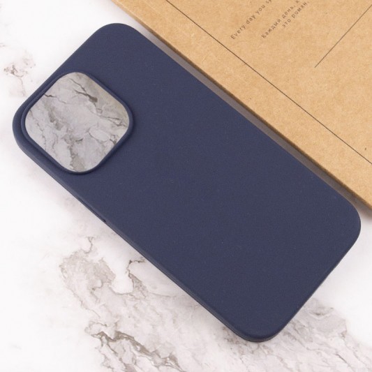 Чохол Silicone Case Full Protective (AA) NO LOGO для Apple iPhone 16 (6.1") Темно-синій / Midnight blue - зображення 2 