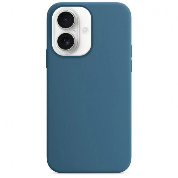 Чохол Silicone Case Full Protective (AA) NO LOGO для Apple iPhone 16 (6.1") Синій / Blue Jay