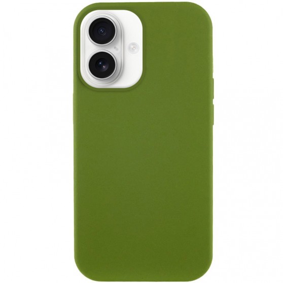 Чехол Silicone Case Full Protective (AA) NO LOGO для Apple iPhone 16 (6.1") Зеленый / Dark Olive