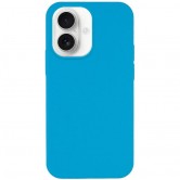Чехол Silicone Case Full Protective (AA) NO LOGO для Apple iPhone 16 (6.1 дюйма) Голубой / Blue
