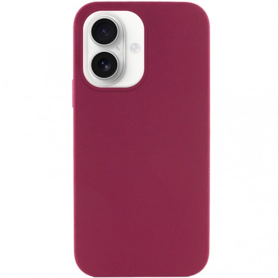 Чехол Silicone Case Full Protective (AA) NO LOGO для Apple iPhone 16 (6.1") Бордовый / Maroon