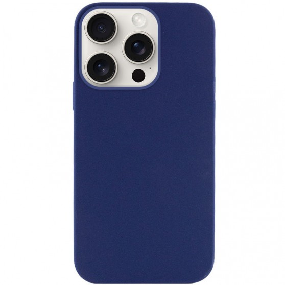 Чехол Silicone Case Full Protective (AA) NO LOGO для Apple iPhone 16 Pro (6.3") Синий / Deep navy