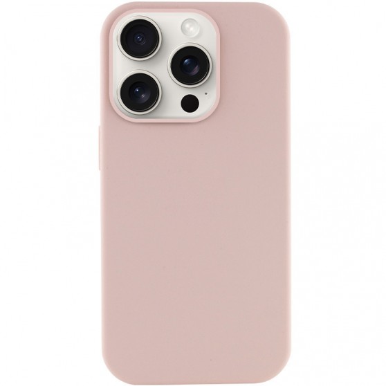 Чехол Silicone Case Full Protective (AA) NO LOGO для Apple iPhone 16 Pro (6.3") Розовый / Pink Sand