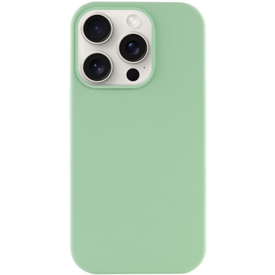 Чехол Silicone Case Full Protective (AA) NO LOGO для Apple iPhone 16 Pro (6.3") Зеленый / Pistachio