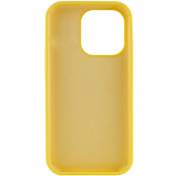 Чехол Silicone Case Full Protective (AA) NO LOGO для Apple iPhone 16 Pro (6.3") Желтый / Yellow