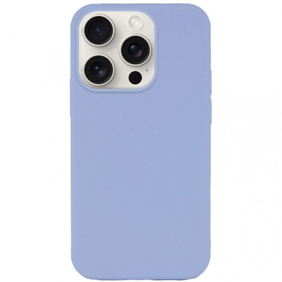 Чехол Silicone Case Full Protective (AA) NO LOGO для Apple iPhone 16 Pro (6.3") Голубой / Lilac Blue